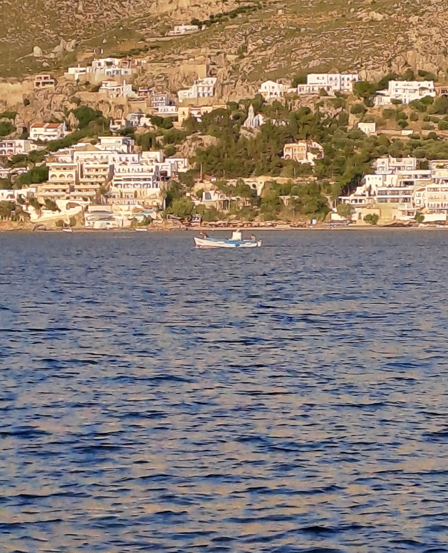 Der fiskes i strædet mellem Telendos og Kalymnos